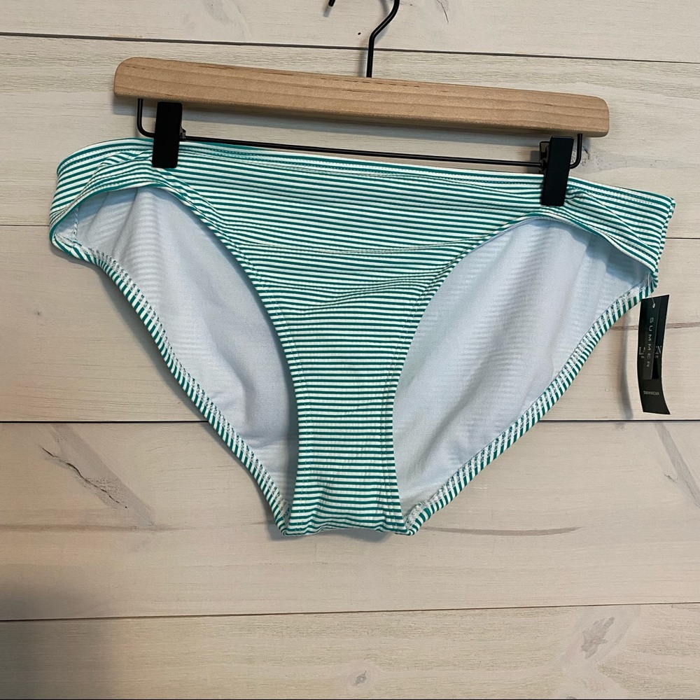LAUREN plus size striped bikini bottom sz 16